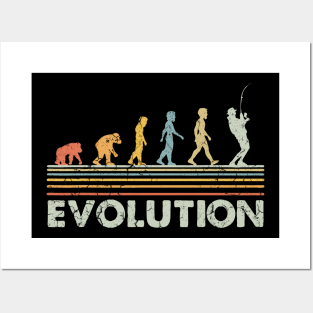 HUMAN FISHING EVOLUTION Posters and Art